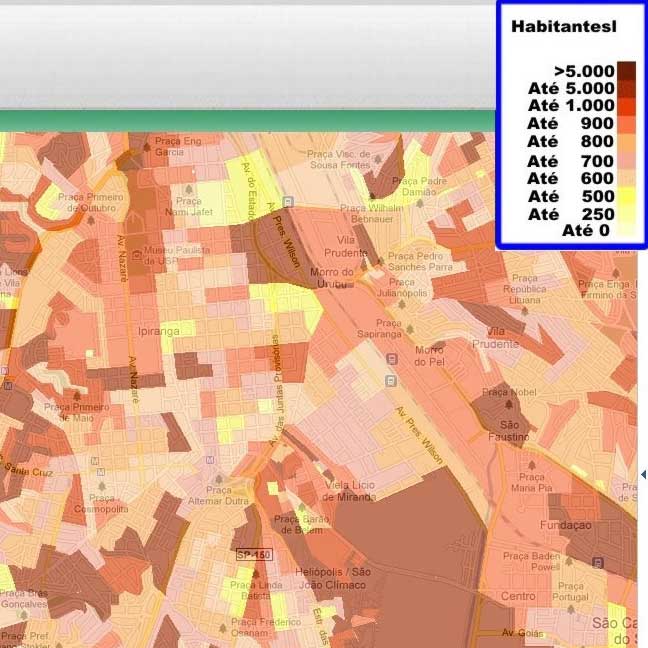 Mapa de População